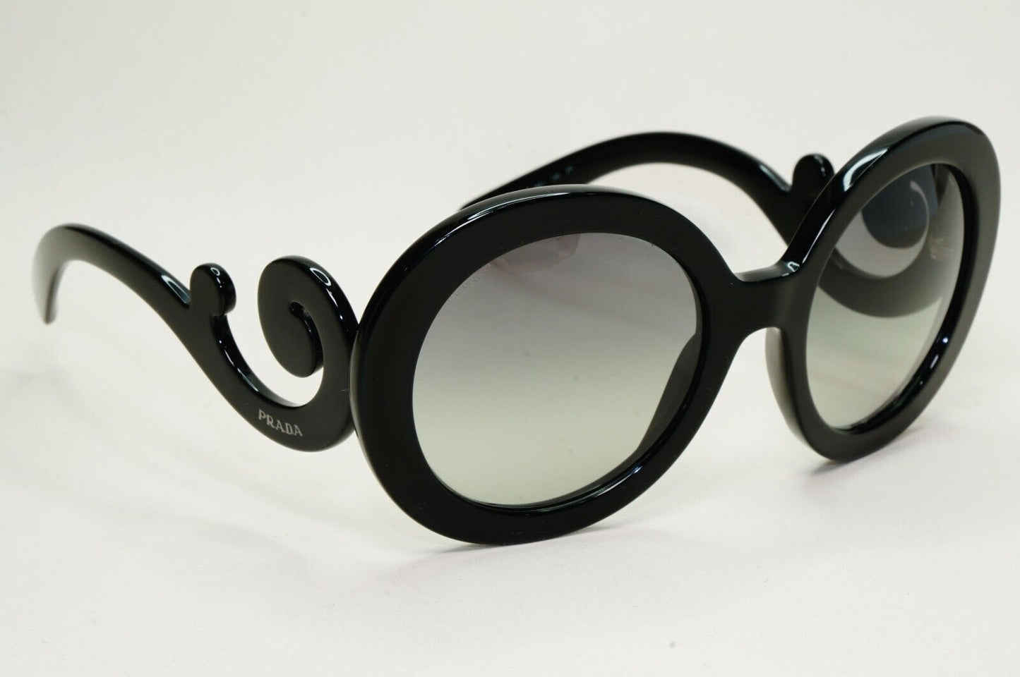 Prada Sunglasses Swirl Baroque Black Round PR27NS SPR 27N 1AB-3M1 061024