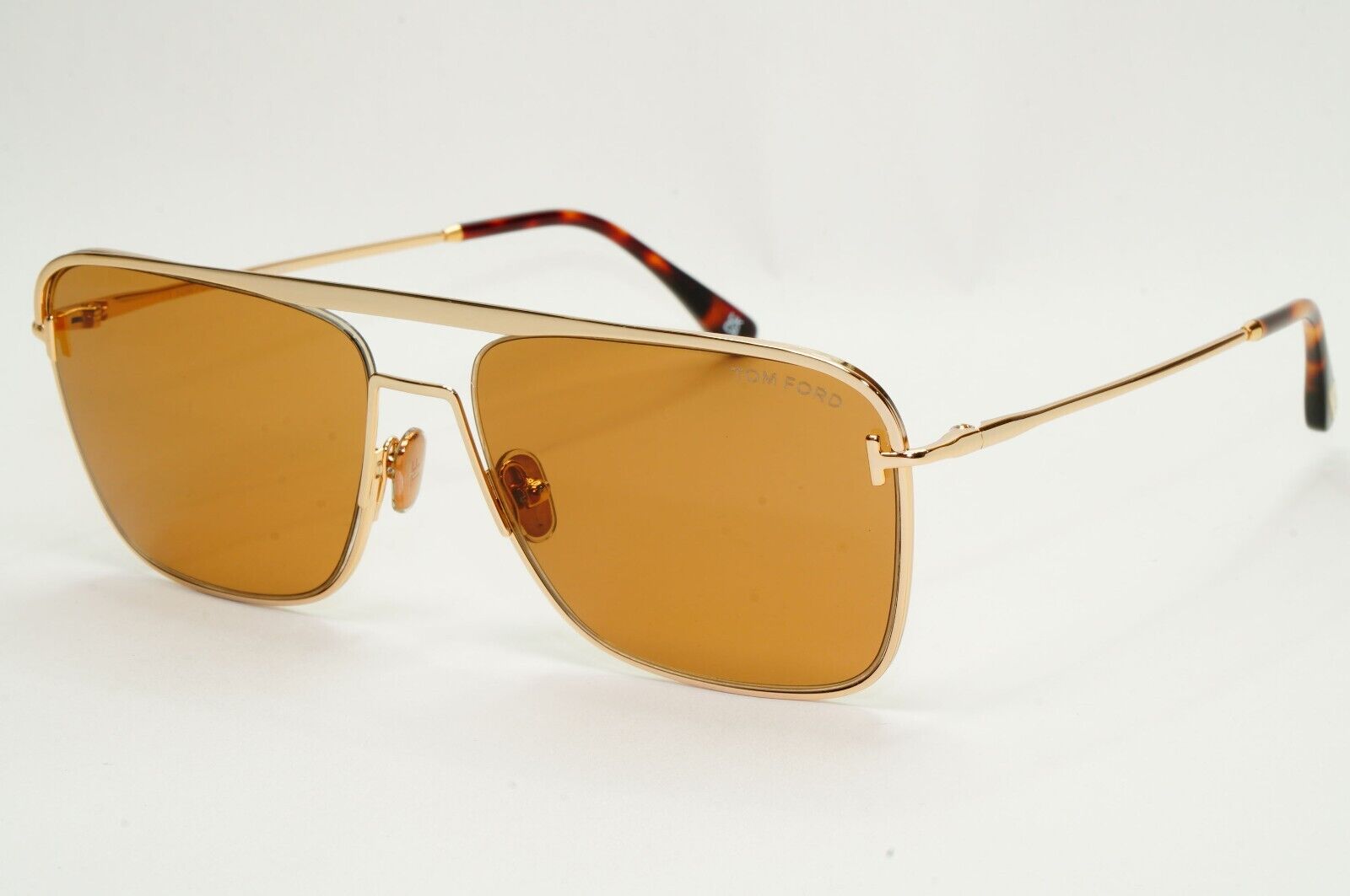 Tom Ford Sunglasses Nolan Gold Brown Square Navigator FT0925 TF 925 28E 60mm