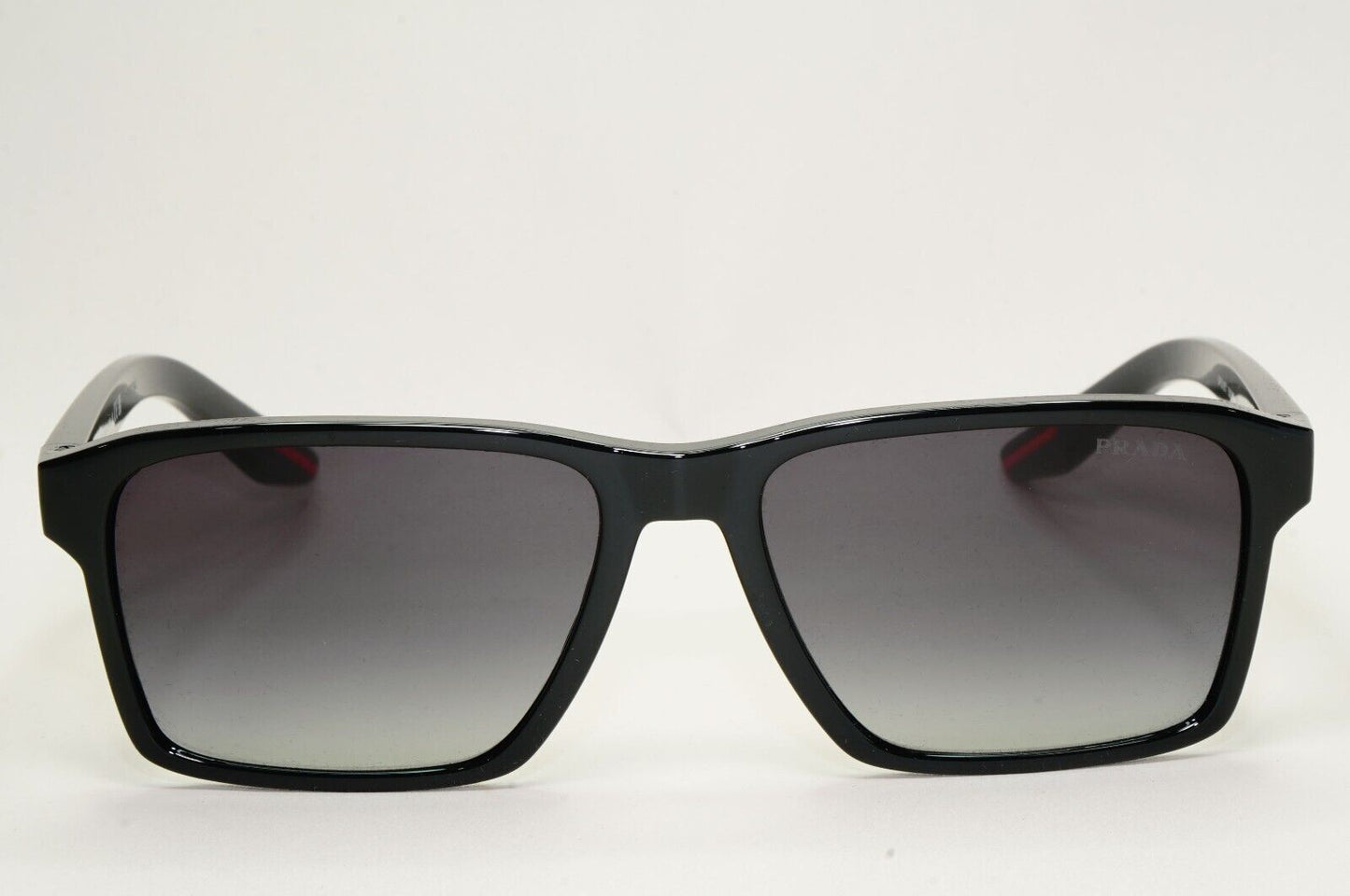 Prada Sunglasses Black Glossy Square Grey Gradient PS05YS SPS 05Y 1AB-09U 58mm