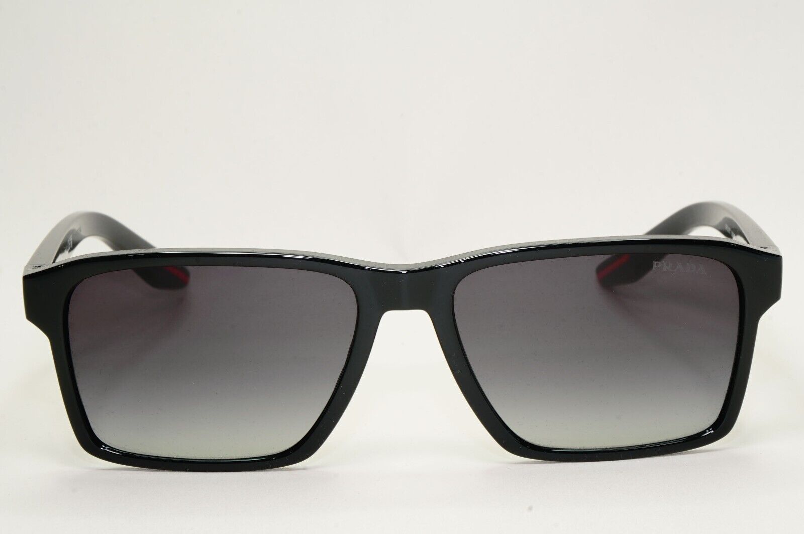 Prada Sunglasses Black Glossy Square Grey Gradient PS05YS SPS 05Y 1AB-09U 58mm