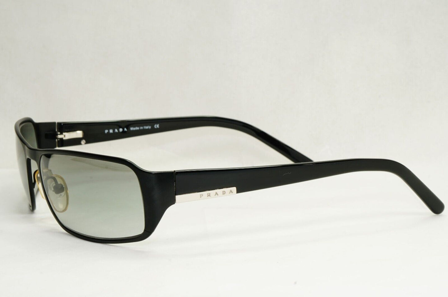 Prada Sunglasses 2006 Vintage Black Rectangle Grey PR52FS SPR 52F 1BO-3M1 270324