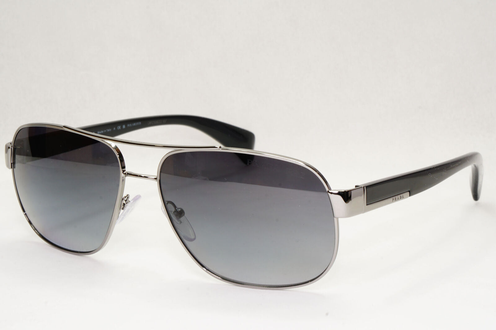 Prada Sunglasses Polarized Black Grey Gradient Gunmetal PR52PS SPR 52P 5AV-5W1