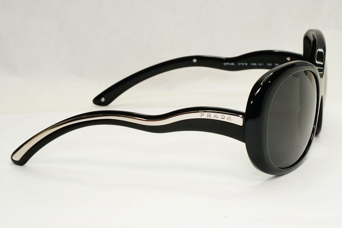 Prada Sunglasses 2010 Vintage Silver Wave Square PR08LS SPR 08L 1AB-1A1 060324