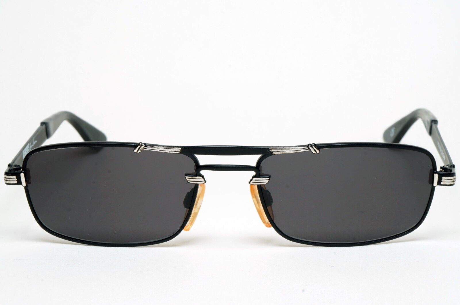 Versus Sunglasses 1996 by Gianni Versace Vintage Rectangle Black MOD F06 COL 35M