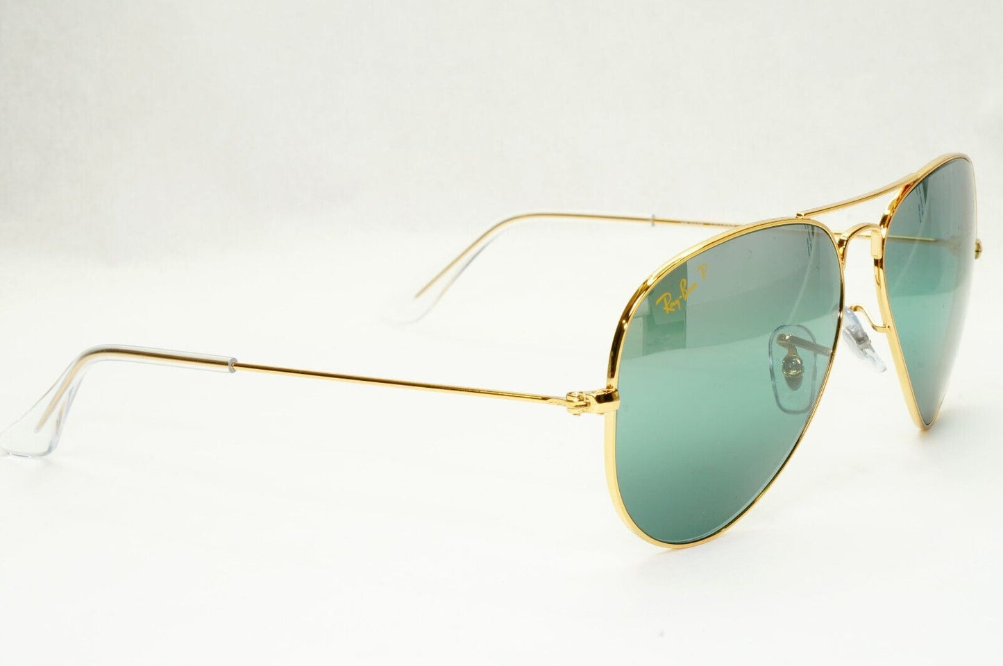 Ray-Ban Sunglasses Aviator Polarised Chromance Gold Green RB 3025 9196/G6 58mm