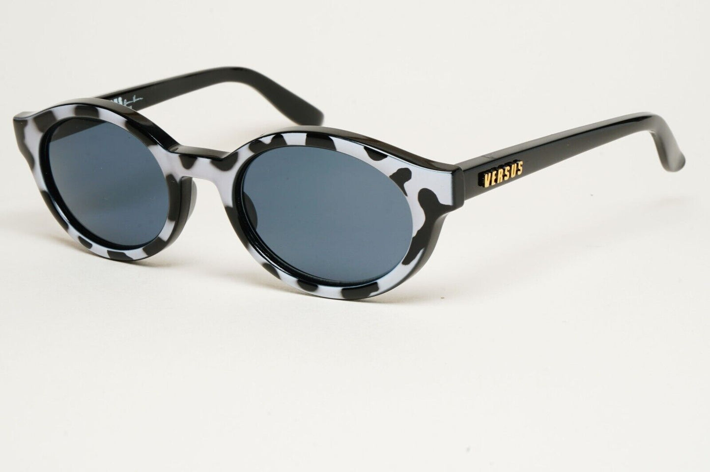 Versus Sunglasses 1996 by Gianni Versace Vintage Black White MOD E10 COL 852