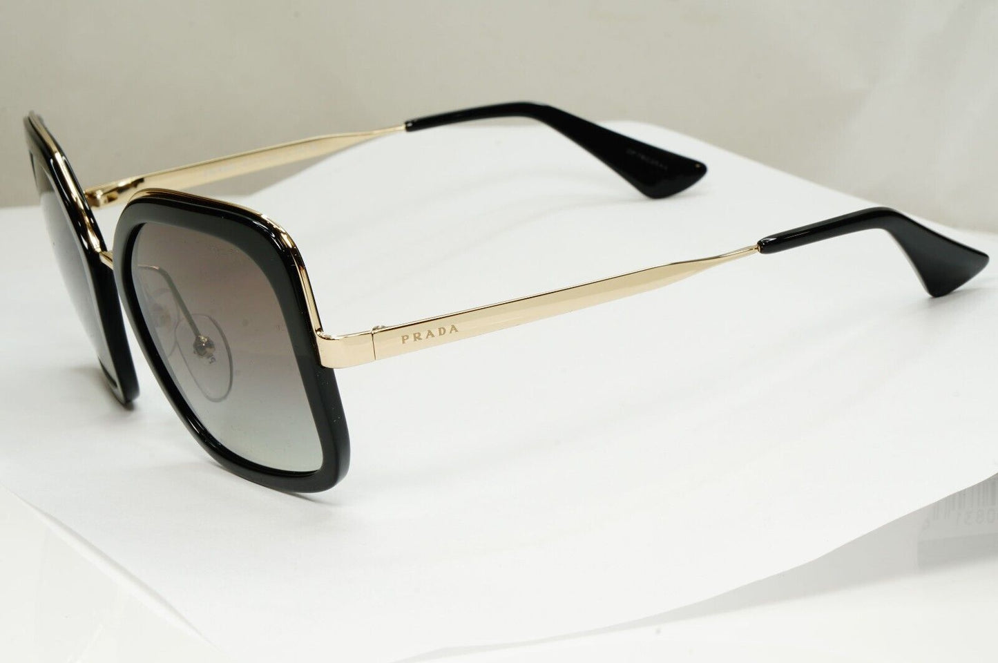 Prada Sunglasses Black Gold Square Grey Gradient PR57US SPR 57U 1AB-0A7 [a]