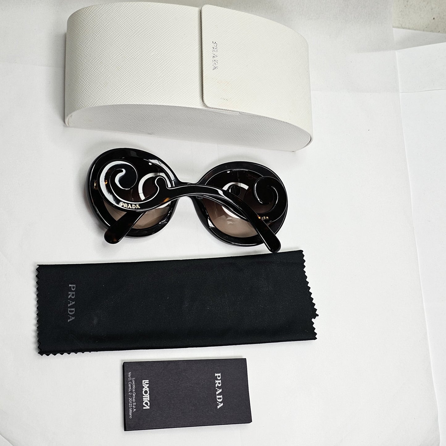 Prada Sunglasses Baroque Swirl Round Brown Tortoise PR27NS SPR 27N 2AU6S1 270124