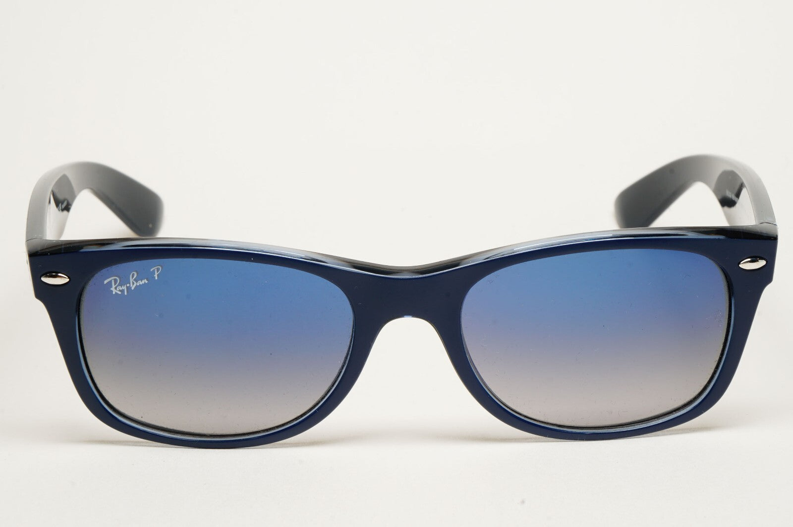 Ray-Ban Sunglasses Polarised New Wayfarer Blue Graident RB 2132 6607/78 52mm