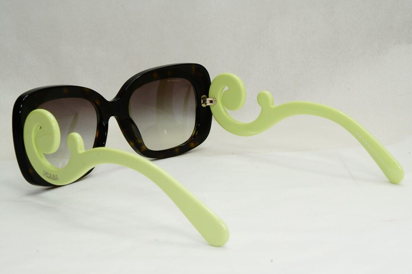 Prada Sunglasses Baroque Swirl Square Brown Green PR27OS SPR 27O QFL-0A7 180324