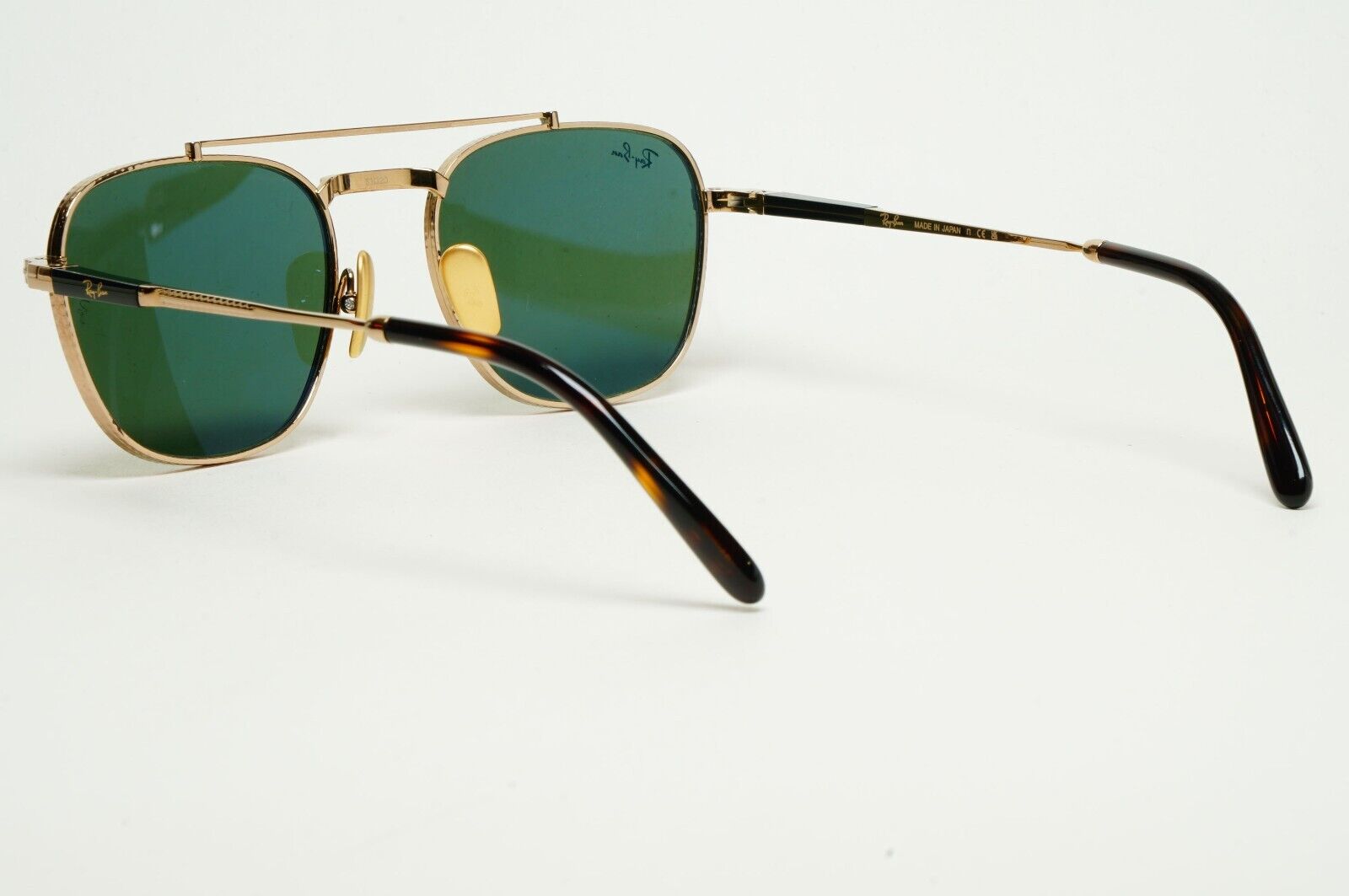 Ray-Ban Sunglasses Frank II Titanium Gold Green Square RB 8258 3138/52 51mm