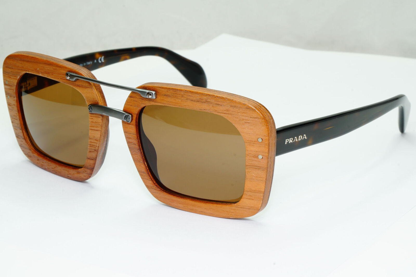 Prada 2015 Wood Sunglasses Brown Square Fashion PR30RS SPR 30R IAM-6S1 290323