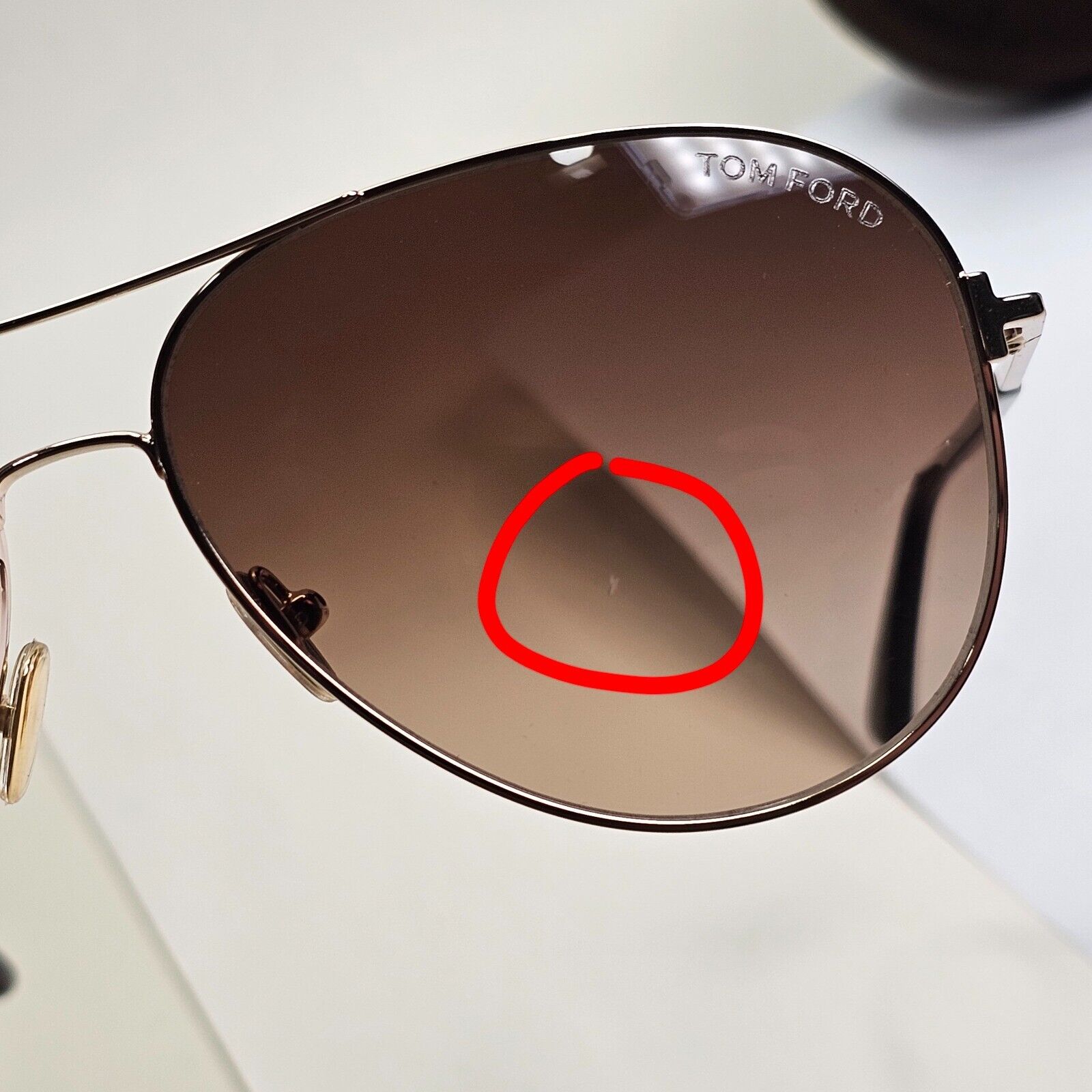 Tom Ford Sunglasses Clark Gold Pilot Brown Gradient Metal FT0823 TF 823 28F [a]