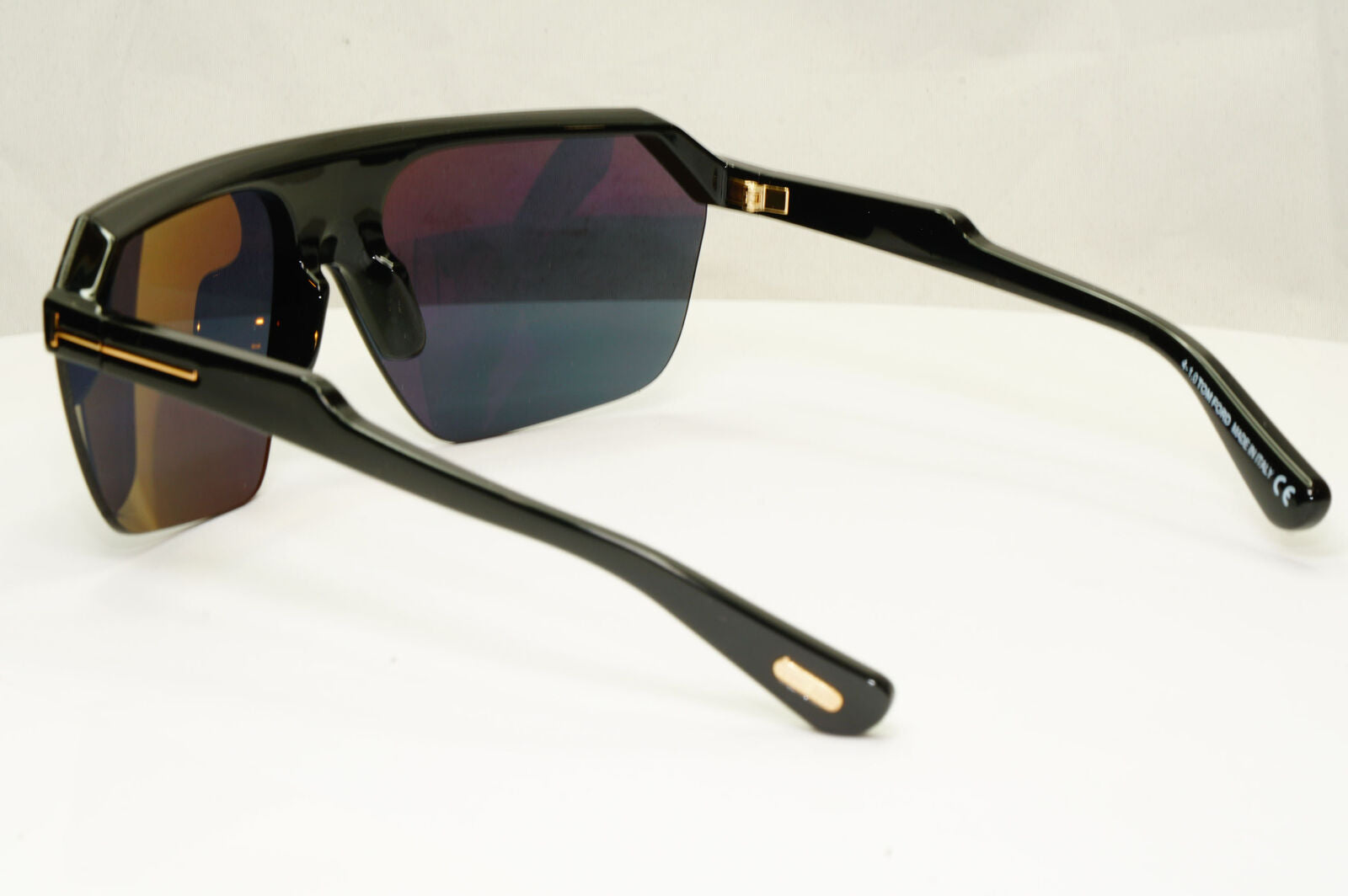 Authentic Tom Ford Mens Shield Visor Glossy Black Sunglasses Razor TF 797 01A