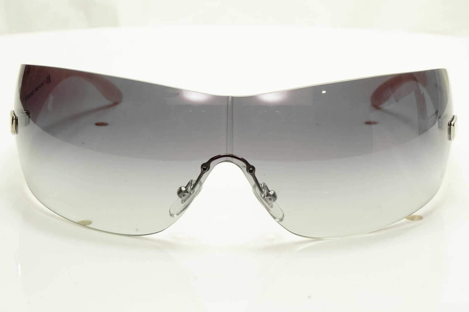 Authentic Versace Sunglasses White Shield Mens Womens Visor Ski 2054 1000/8G