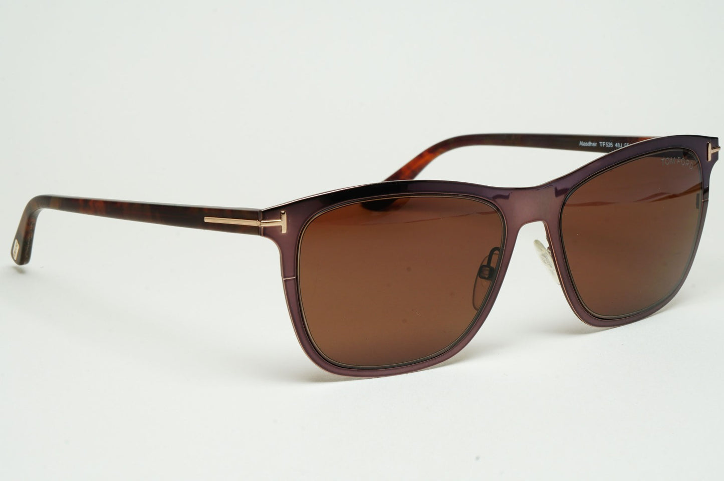 Tom Ford Sunglasses Alasdhair Brown Metal Rim FT0526 TF 526 48J 55mm