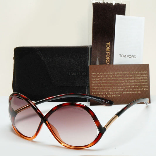 Tom Ford Sunglasses Ivanna Tortoise Brown Gradient Square FT0372 TF 372 52F