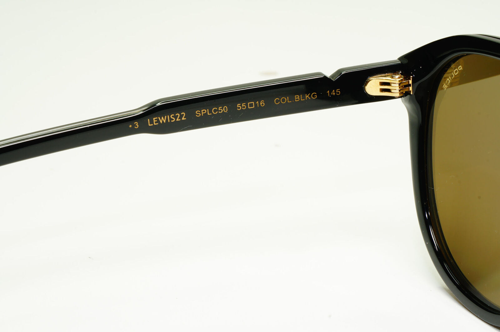 Police Lewis Hamilton F1 Sunglasses Black Gold Mirror Pilot 22 SPL C50 COL BLKG