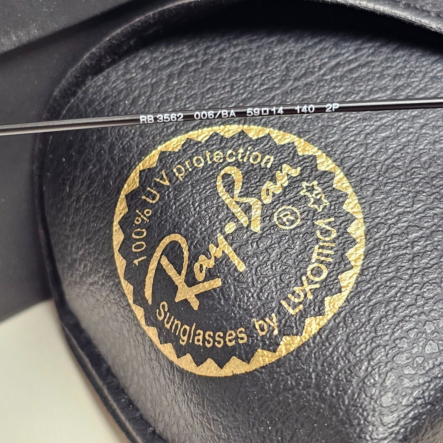 Ray-Ban Sunglasses Polarized Chromance Black Blue Pilot RB 3562 006/BA 59mm