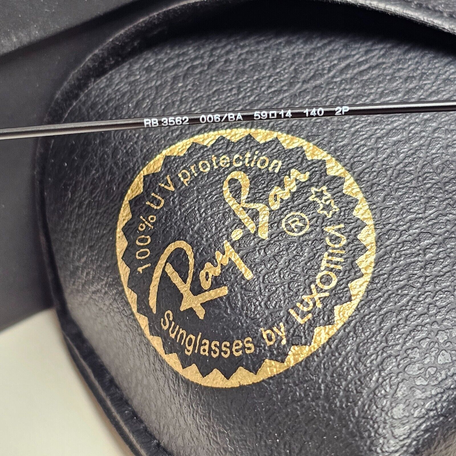Ray-Ban Sunglasses Polarized Chromance Black Blue Pilot RB 3562 006/BA 59mm