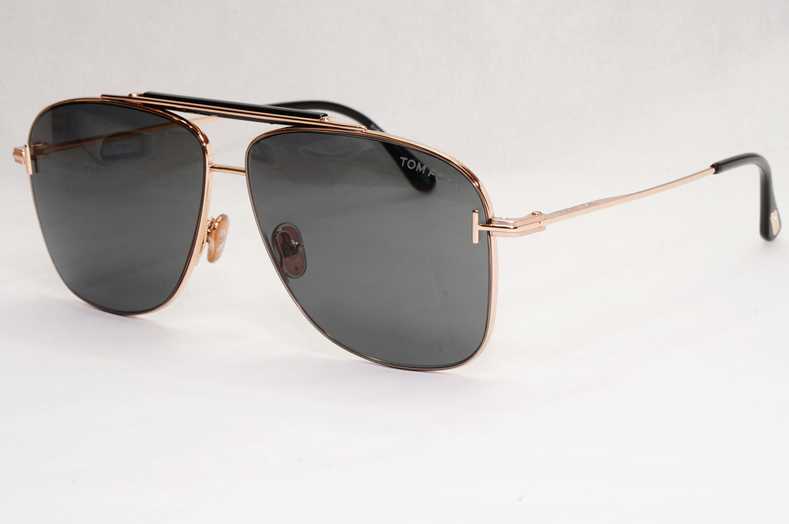 Tom Ford Sunglasses Jaden Gold Grey Metal Pilot Square FT1017 TF 1017 28A