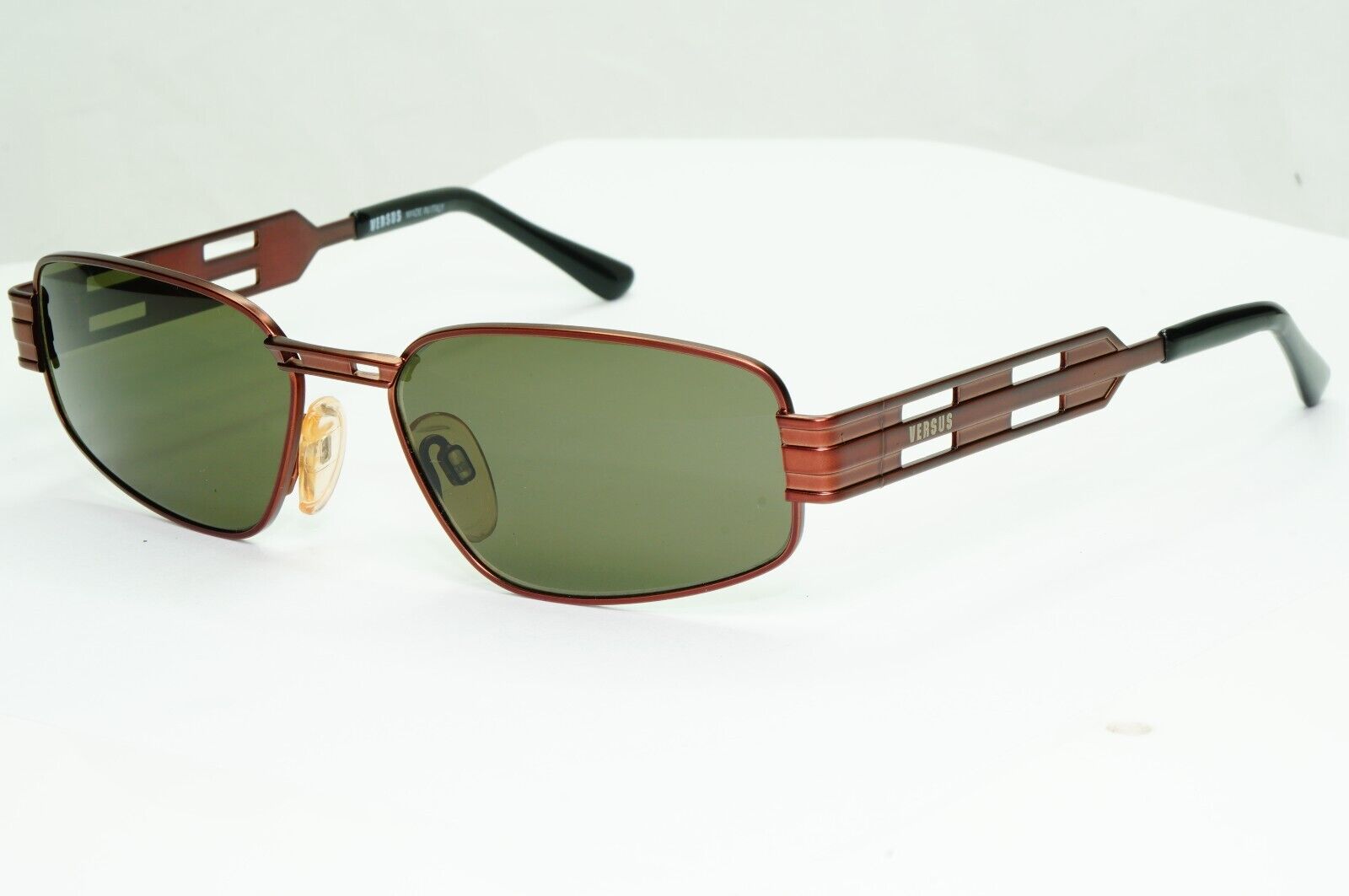 Versus Gianni Versace 1997 Sunglasses Vintage Brown Copper Green MOD R07 COL 87M