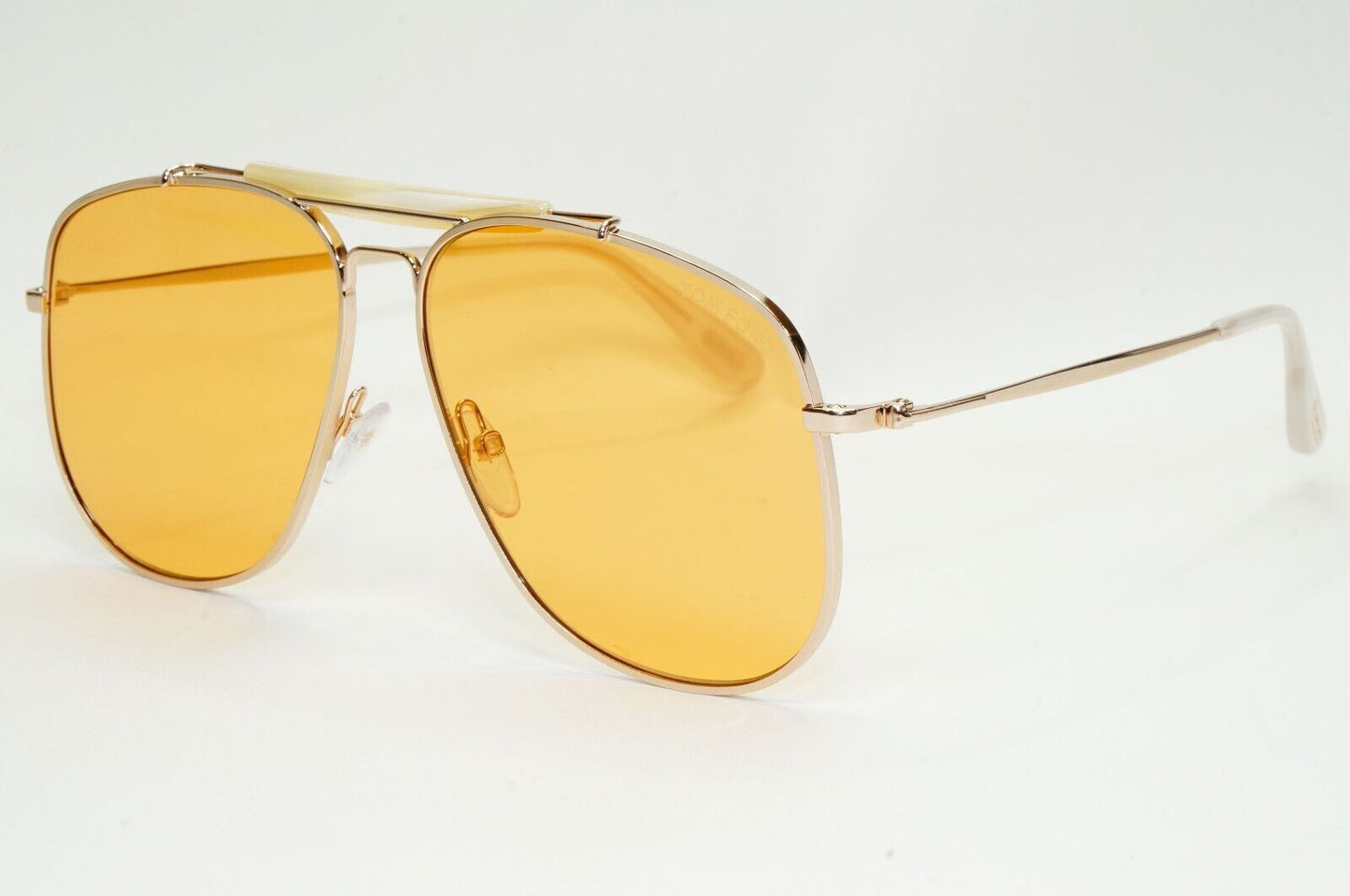 Tom Ford Sunglasses Connor-02 Gold Yellow Pilot Large Metal TF 557 28E FT0557