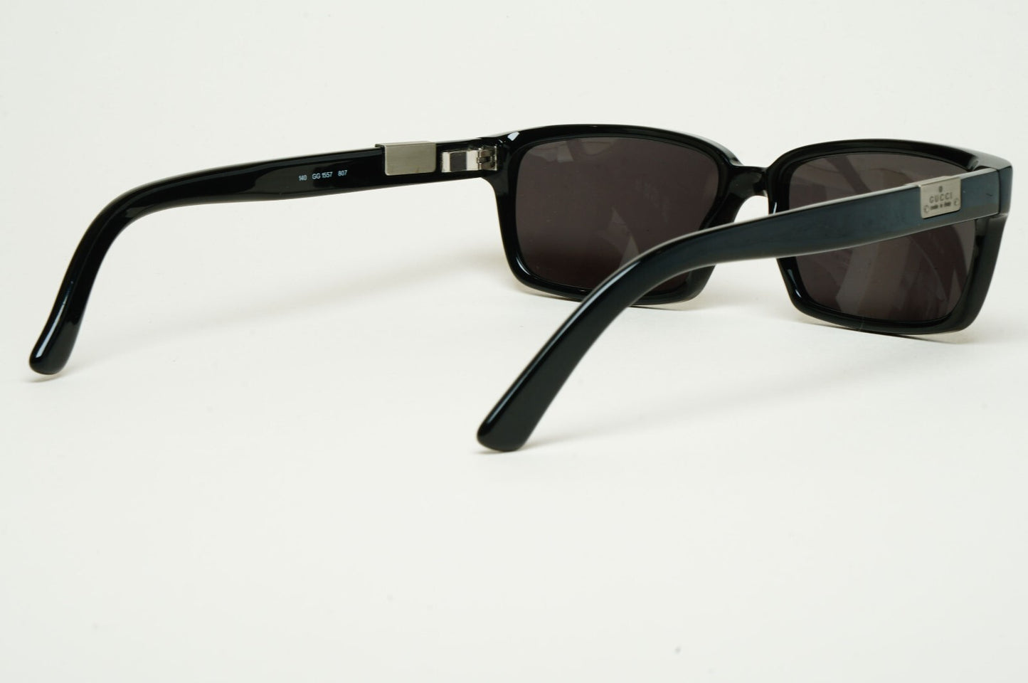 Gucci Sunglasses 1999 Vintage Black Square Retro GG 1557 807 51mm 100325