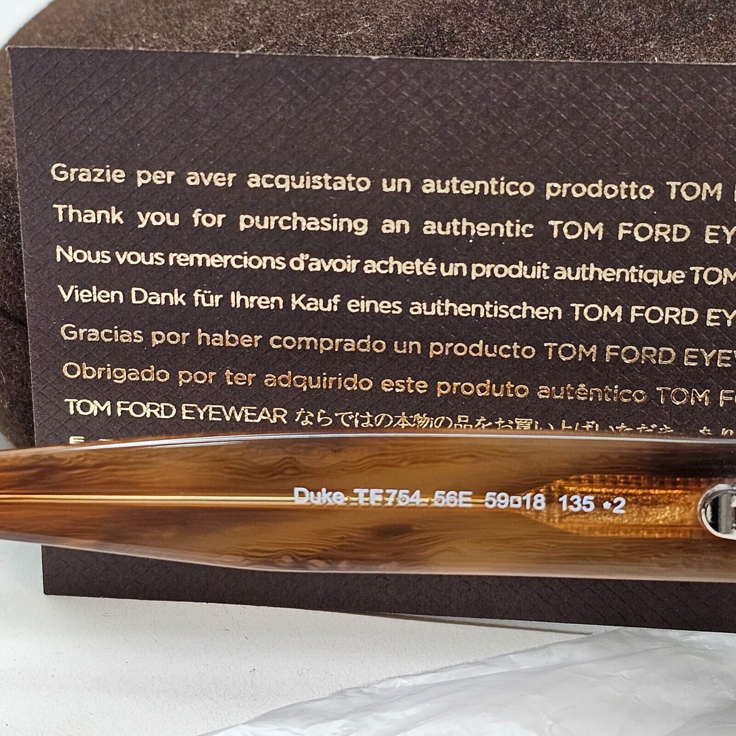 Tom Ford Sunglasses Duke Brown Tortoise Sqaure Navigator FT0754 TF 754 56E 59mm