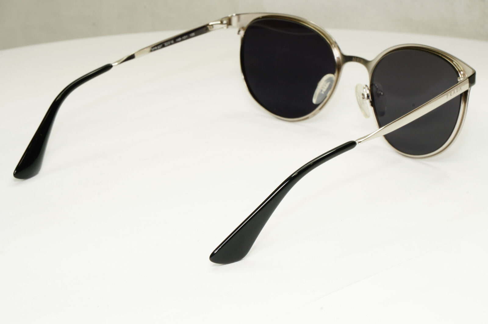 Prada Sunglasses Black Silver Metal Square Panto PR53TV VPR 53T 1AB-1O1 180323