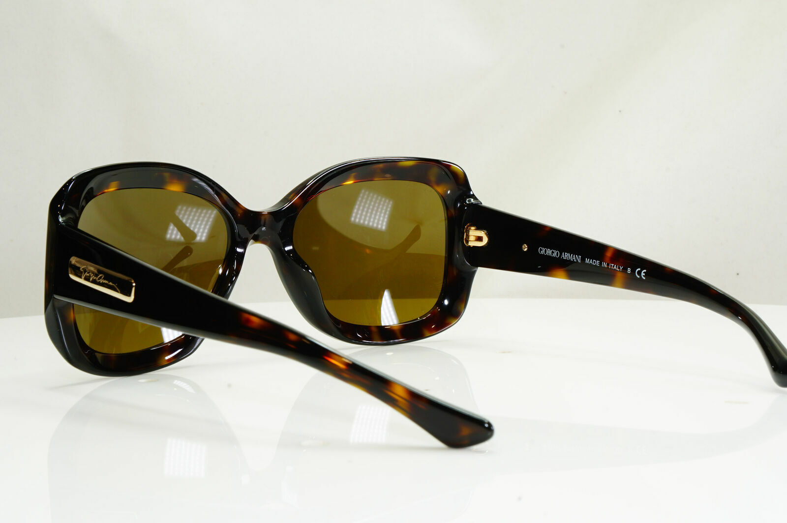 Authentic GIORGIO ARMANI Sunglasses Brown Vintage GOLD AR 8002 5026/73 27020