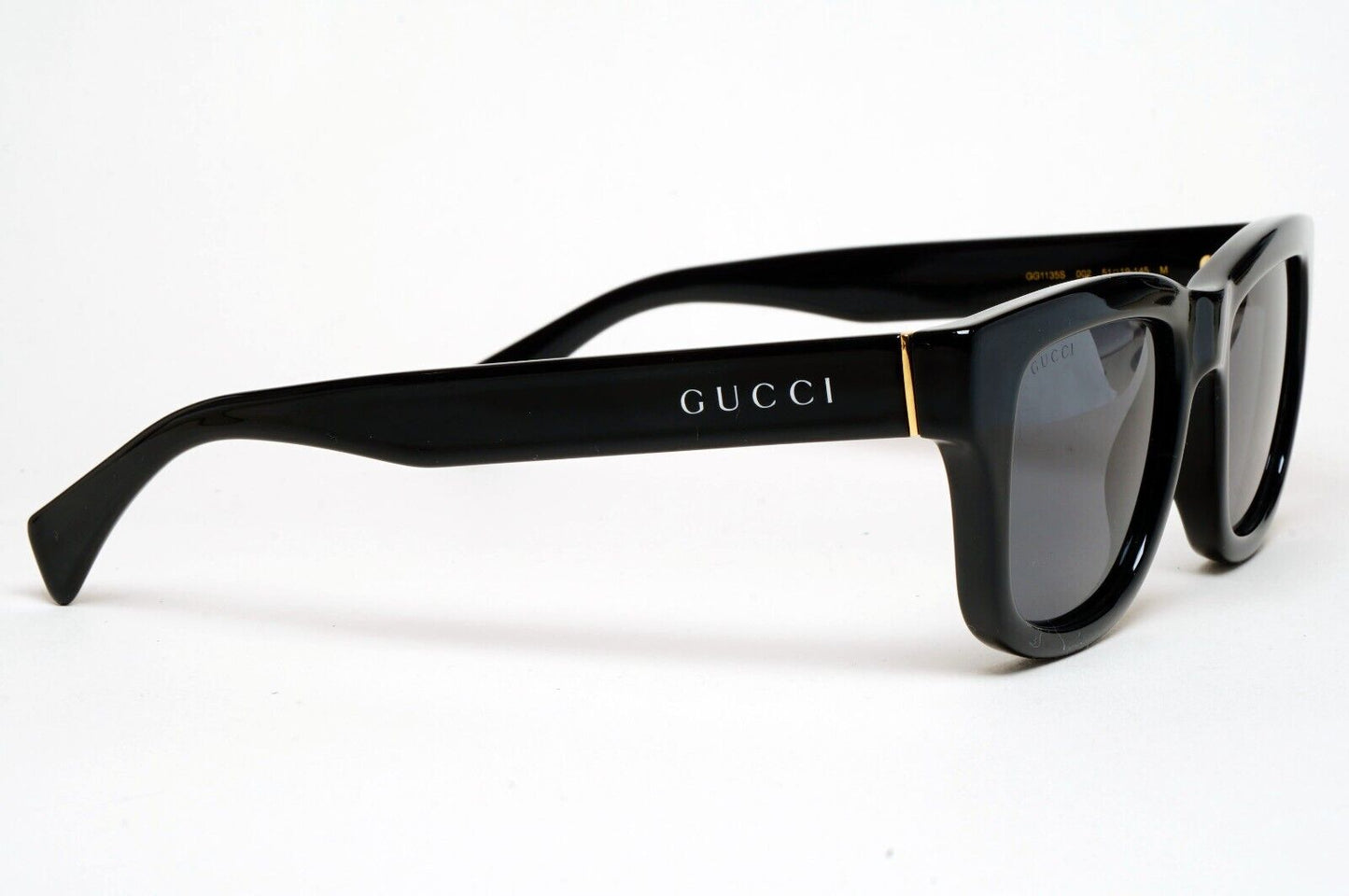 Gucci Sunglasses 2023 Black Square Glossy GG1135S 002 51mm 280125