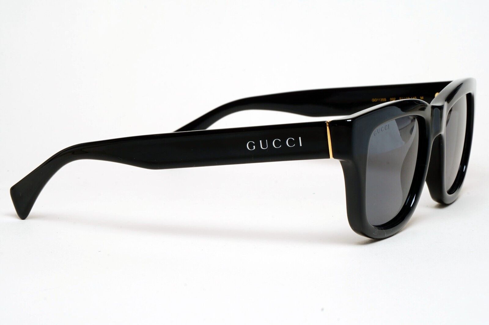 Gucci Sunglasses 2023 Black Square Glossy GG1135S 002 51mm 280125