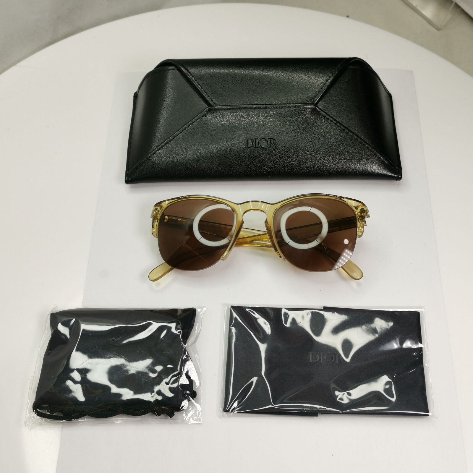 Dior 1990s Vintage Sunglasses Transparent Honey Brown Germany 2376 20 071222