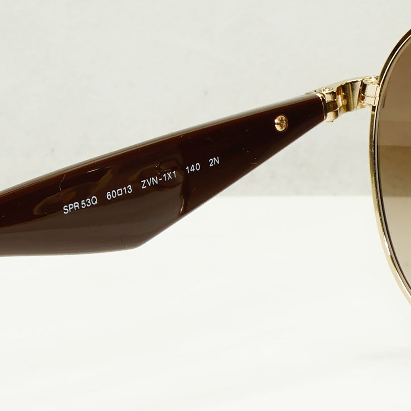Prada Sunglasses Triangle Logo Pilot Gold Brown Gradient PR53QS SPR 53Q ZVN-1X1