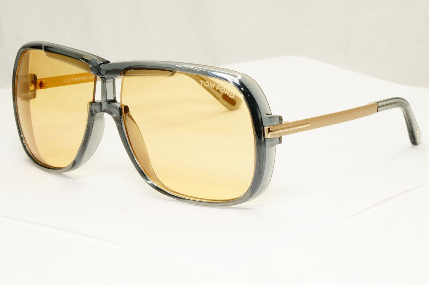 Tom Ford Sunglasses Caine Grey Gold Ochre Yellow Square Caine FT0800 TF 800 20E