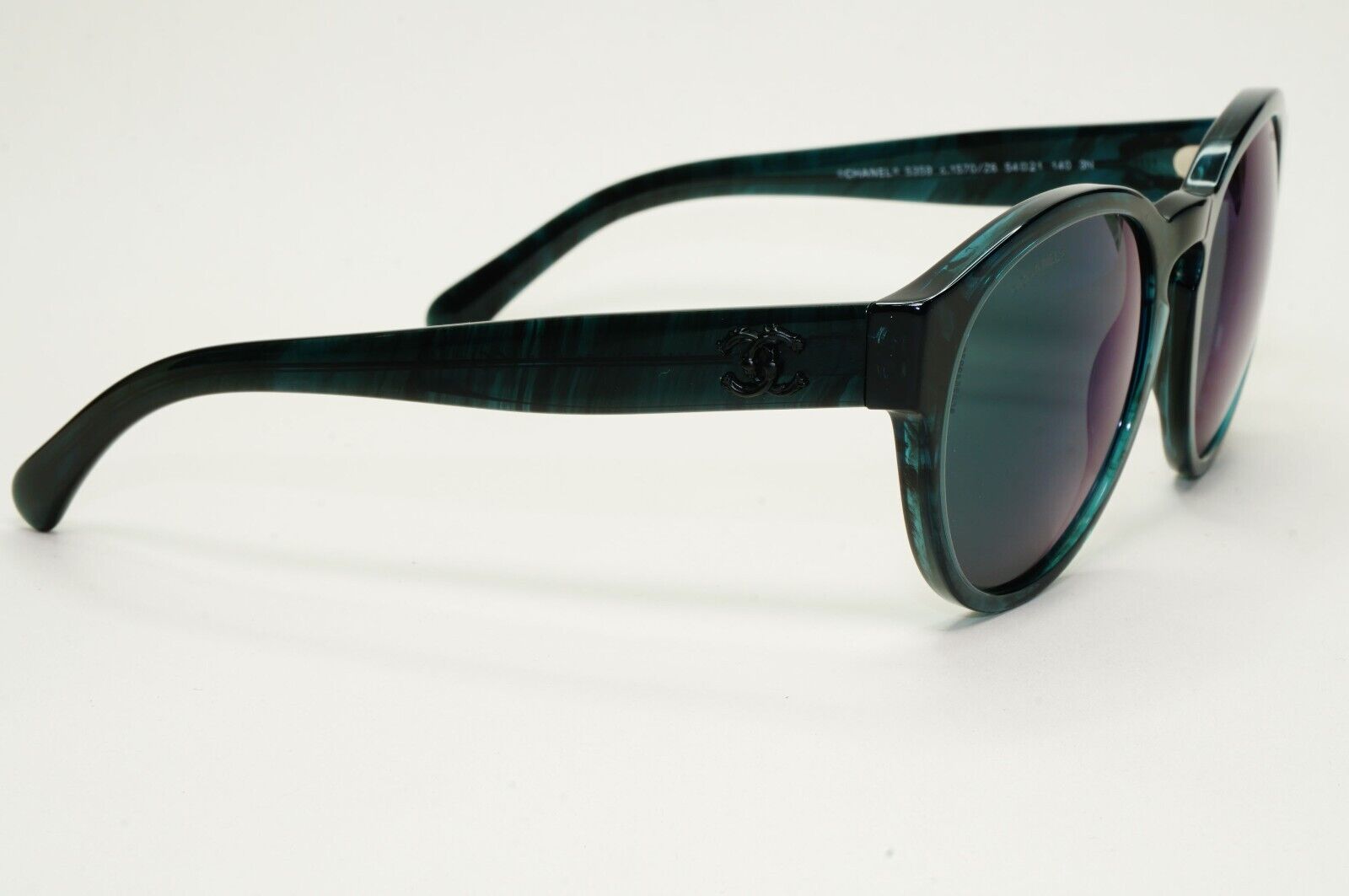 Chanel Sunglasses Dark Green Teal Marble Designer Fashion 5359 c.1570/Z6 54mm