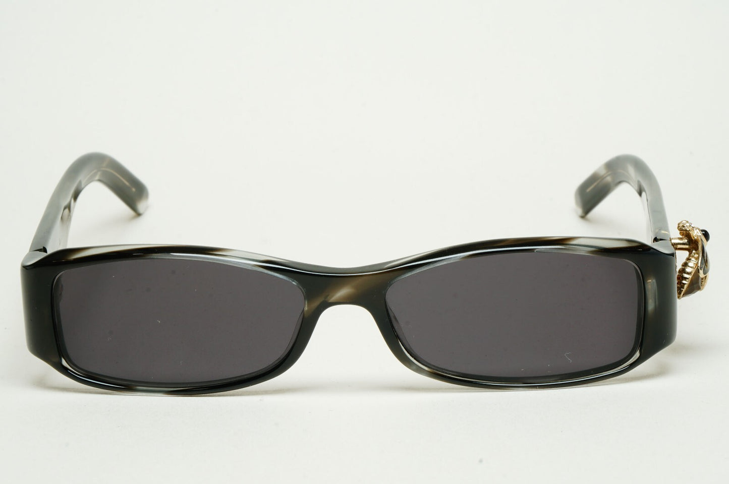 Gucci Sunglasses 2004 Vintage Gold Bee Grey Havana Rectangle GG 2904 EGP 52mm