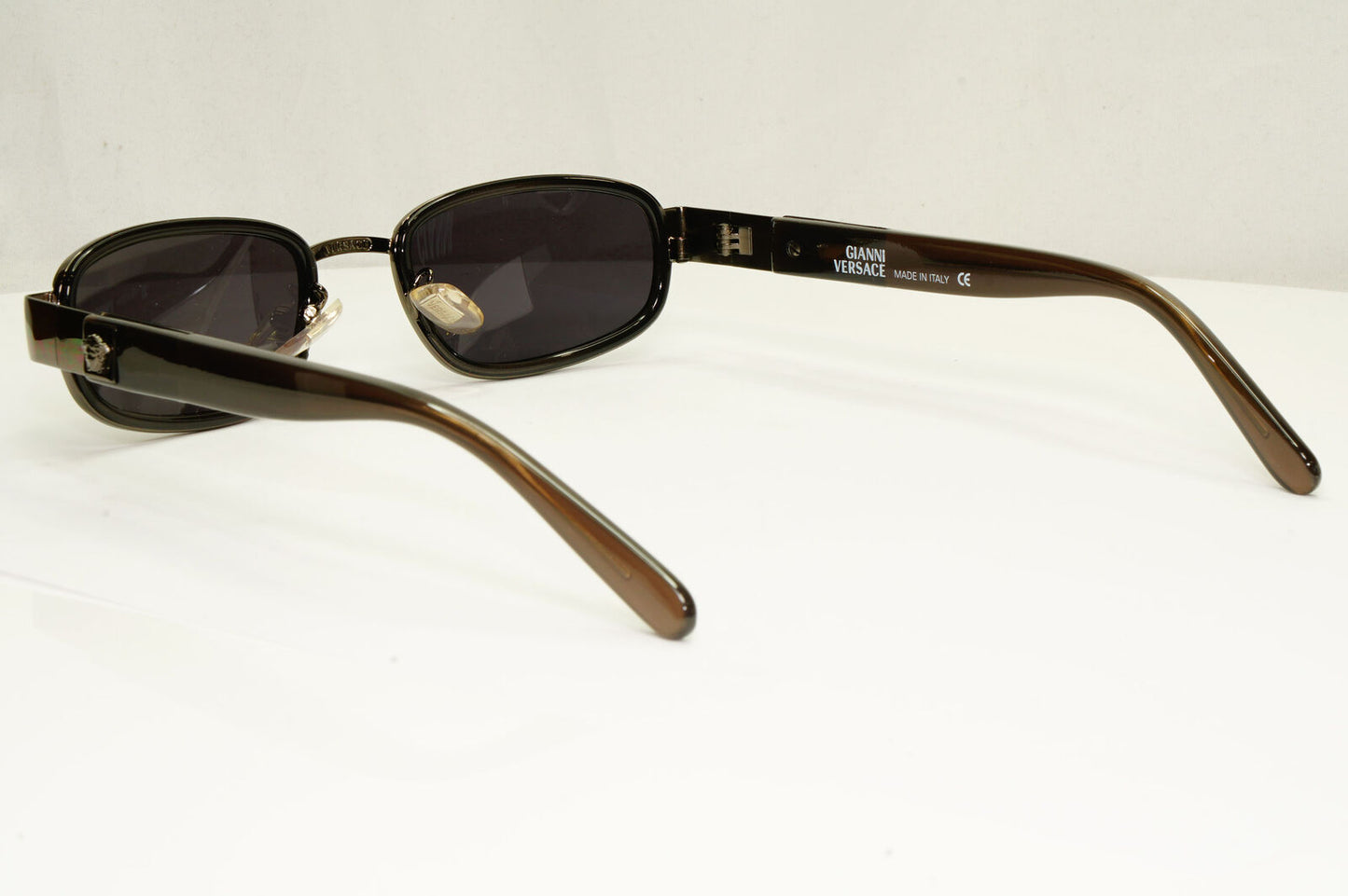 Gianni Versace 1996 Vintage Brown Gunmetal Medusa Sunglasses MOD X29 COL A34