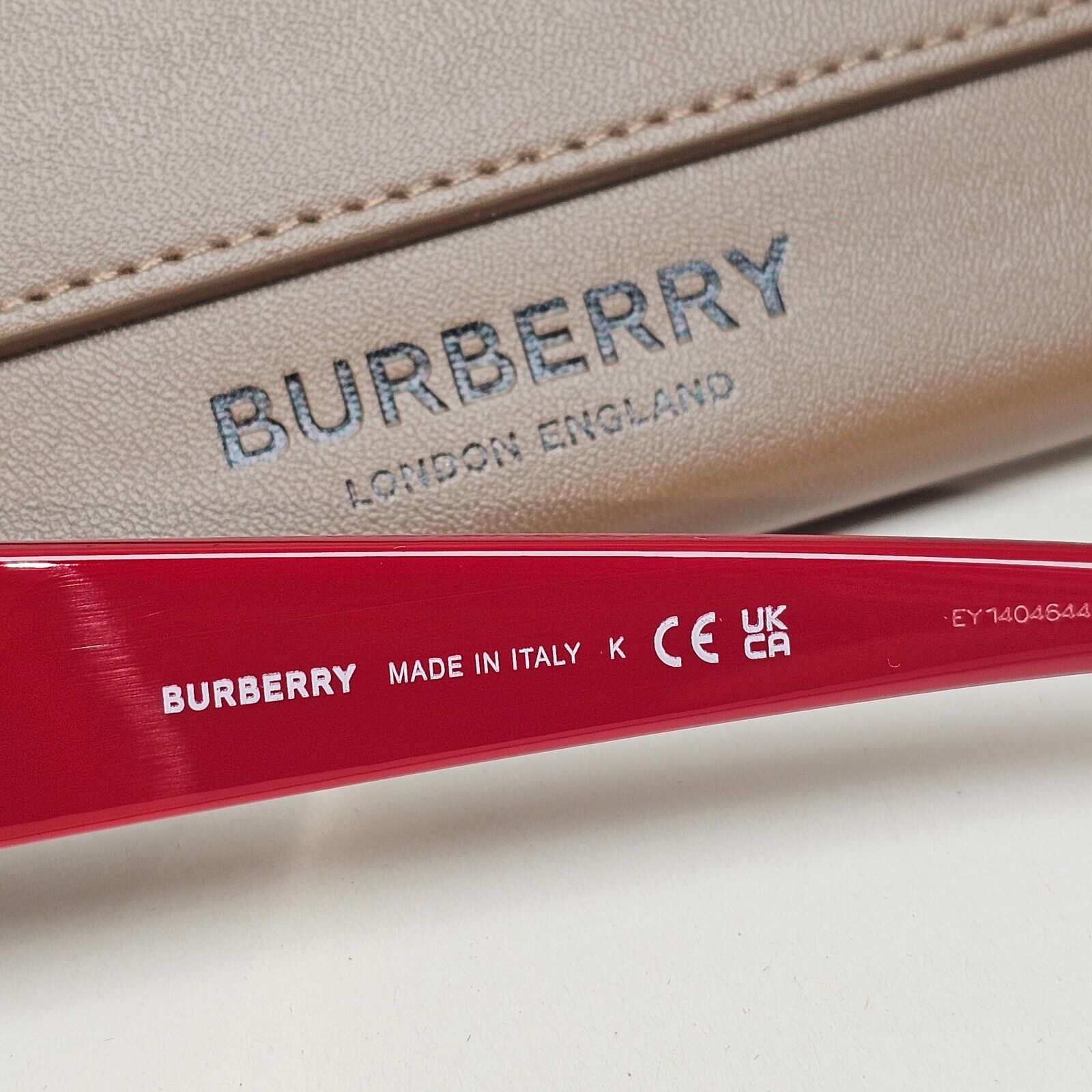 Burberry Sunglasses Red Black Beige Shield Visor Square Unisex BE 4291