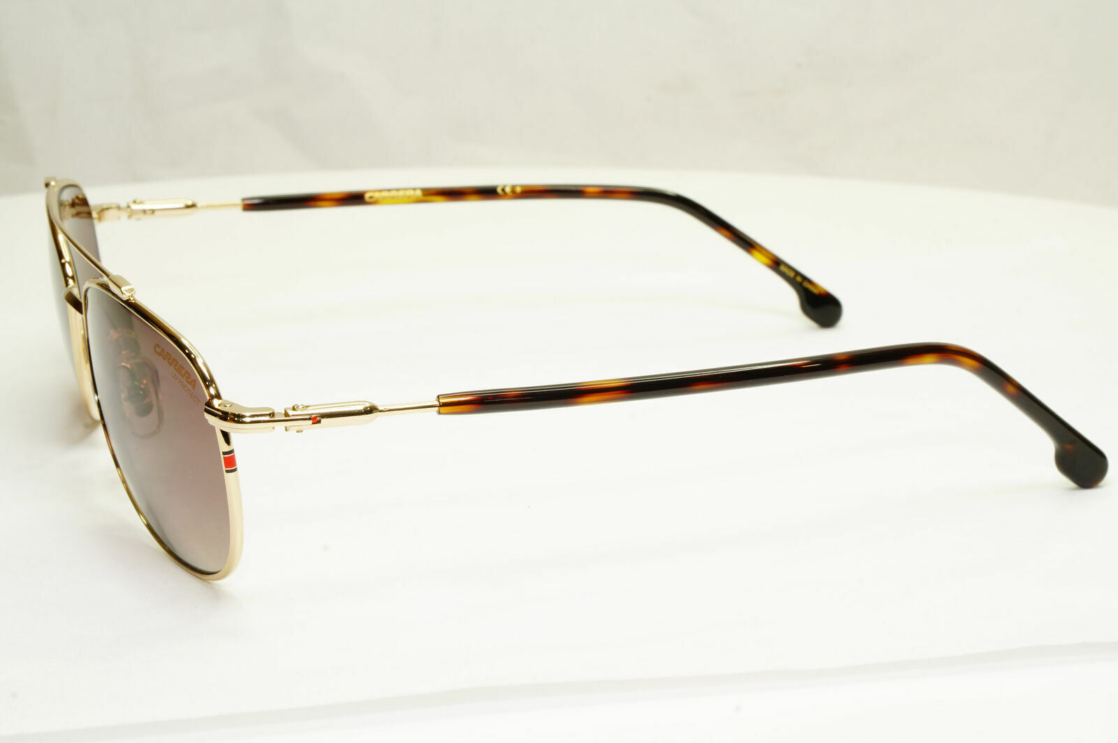 Carrera Gold Sunglasses Pilot Brown Gradient Fade Mens Metal 224 06JHA 55mm