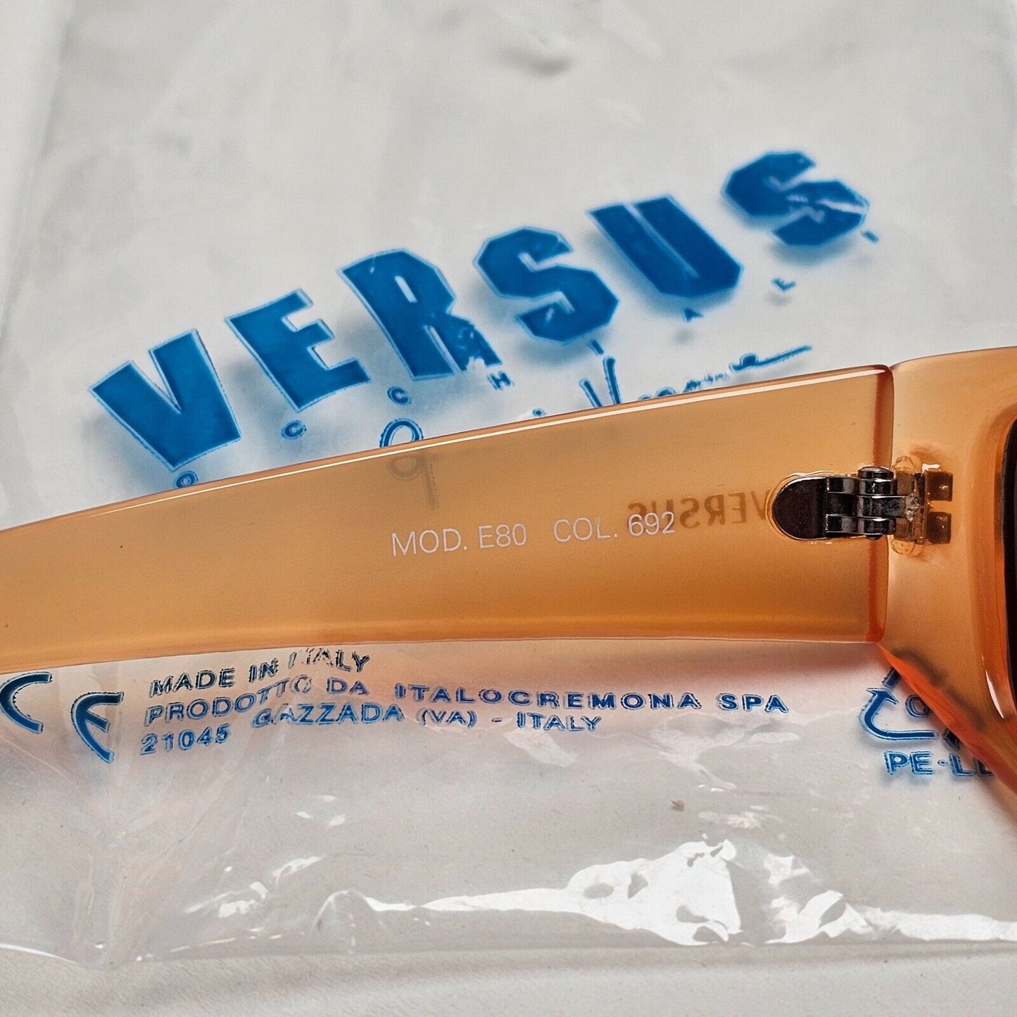 Versus Sunglasses 1996 by Gianni Versace Vintage Orange Matte MOD E80 COL 692