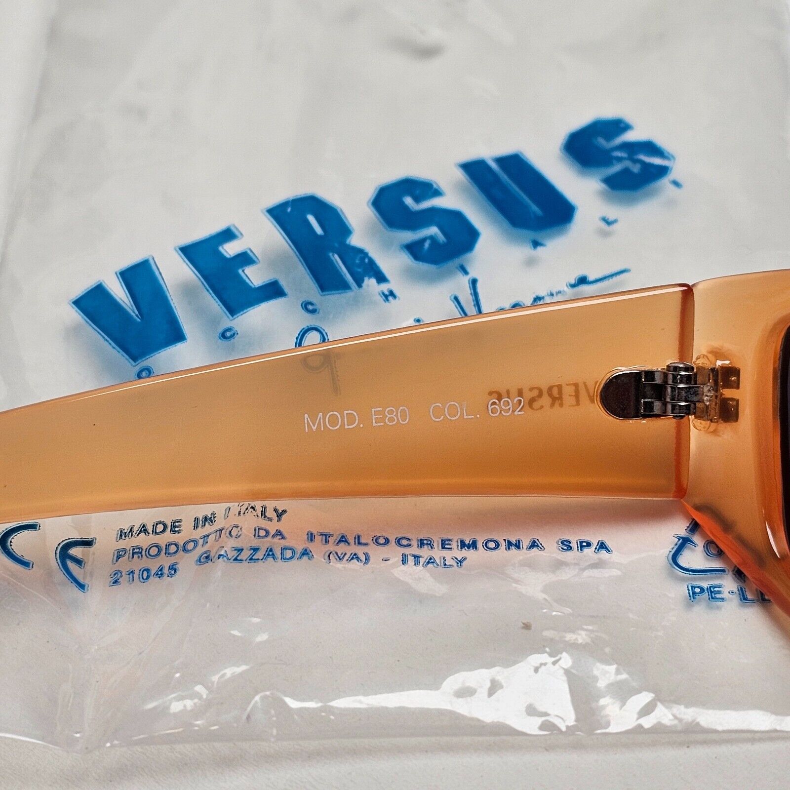 Versus Sunglasses 1996 by Gianni Versace Vintage Orange Matte MOD E80 COL 692