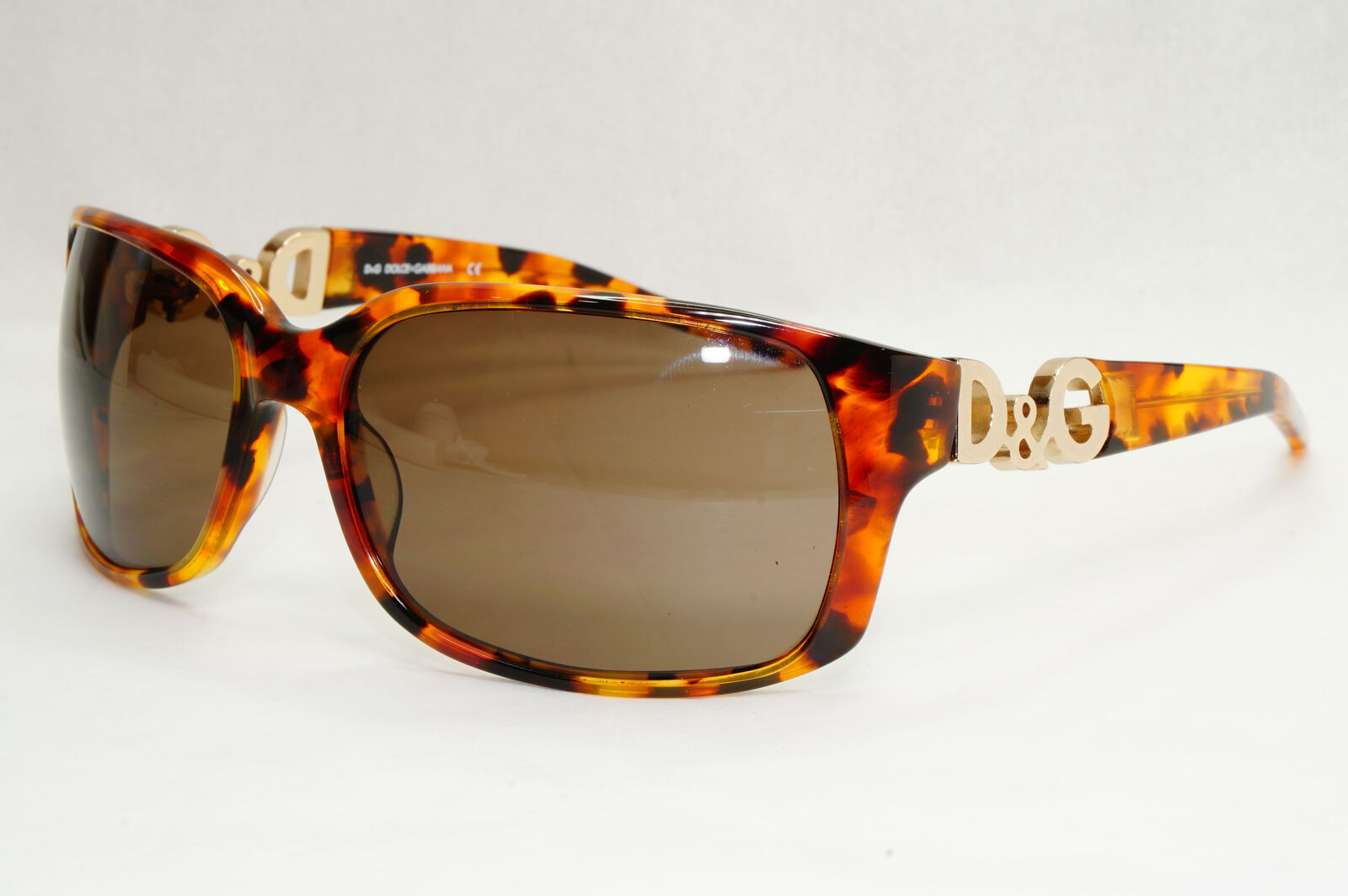 Dolce & Gabbana 2007 Vintage Brown Gold Wrap Sunglasses D&G 3006 502/73 210124