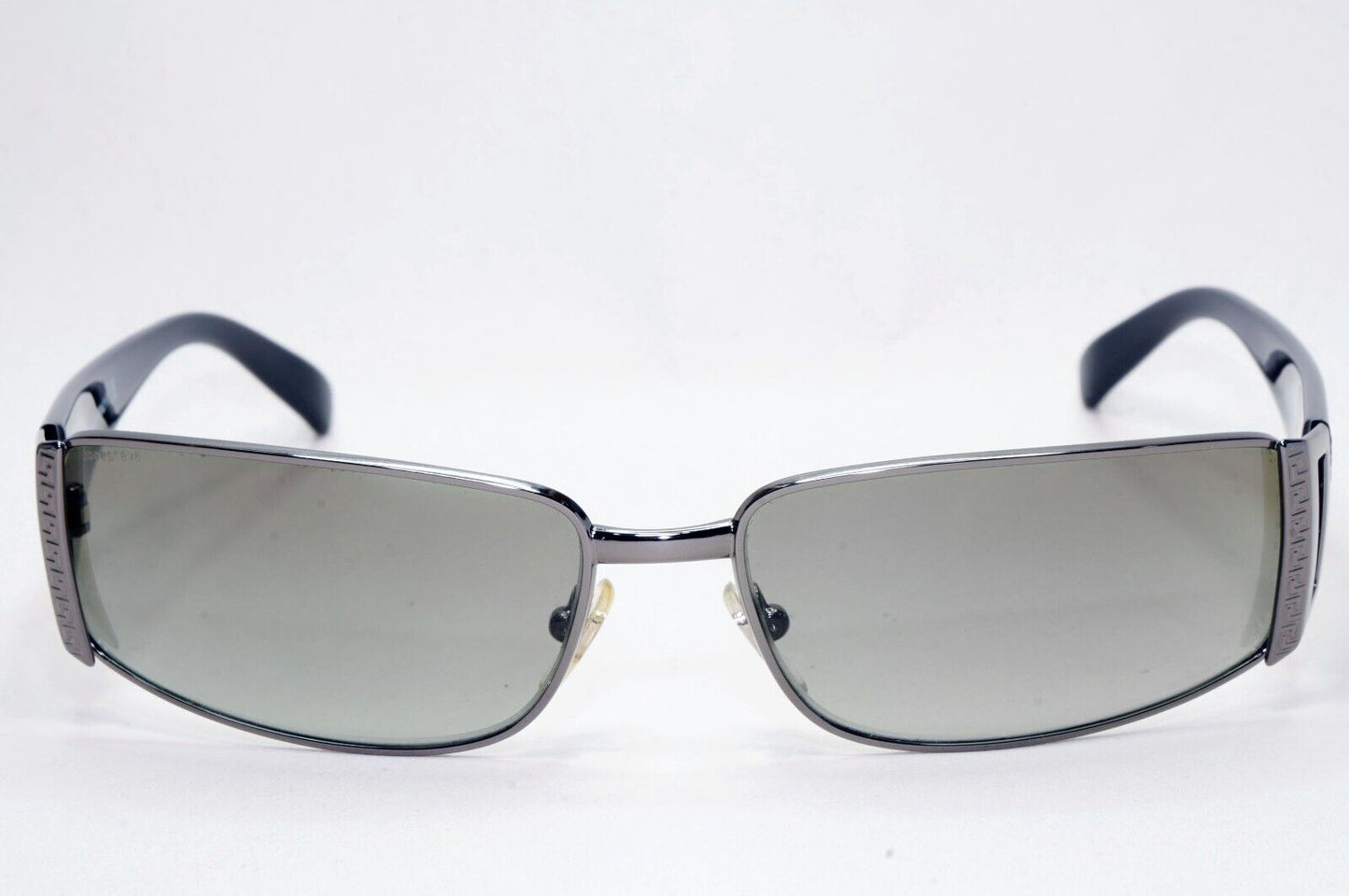 Versace Sunglasses 2003 Vintage Black Grey Rectangle MOD 2021 1001/11 311024