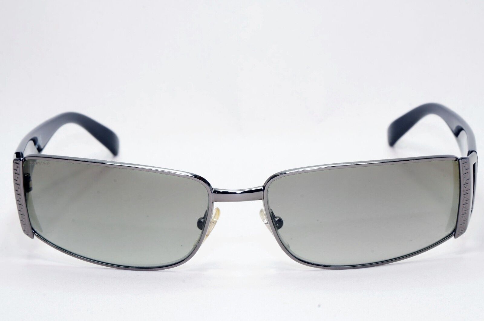 Versace Sunglasses 2003 Vintage Black Grey Rectangle MOD 2021 1001/11 311024