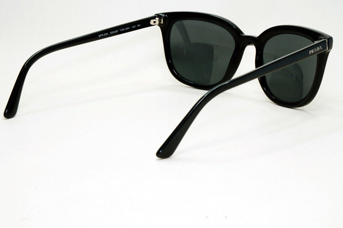 Prada Sunglasses 2020 Black Glosst Grey PR03XS SPR 03X 1AB-5S0 53mm 031124