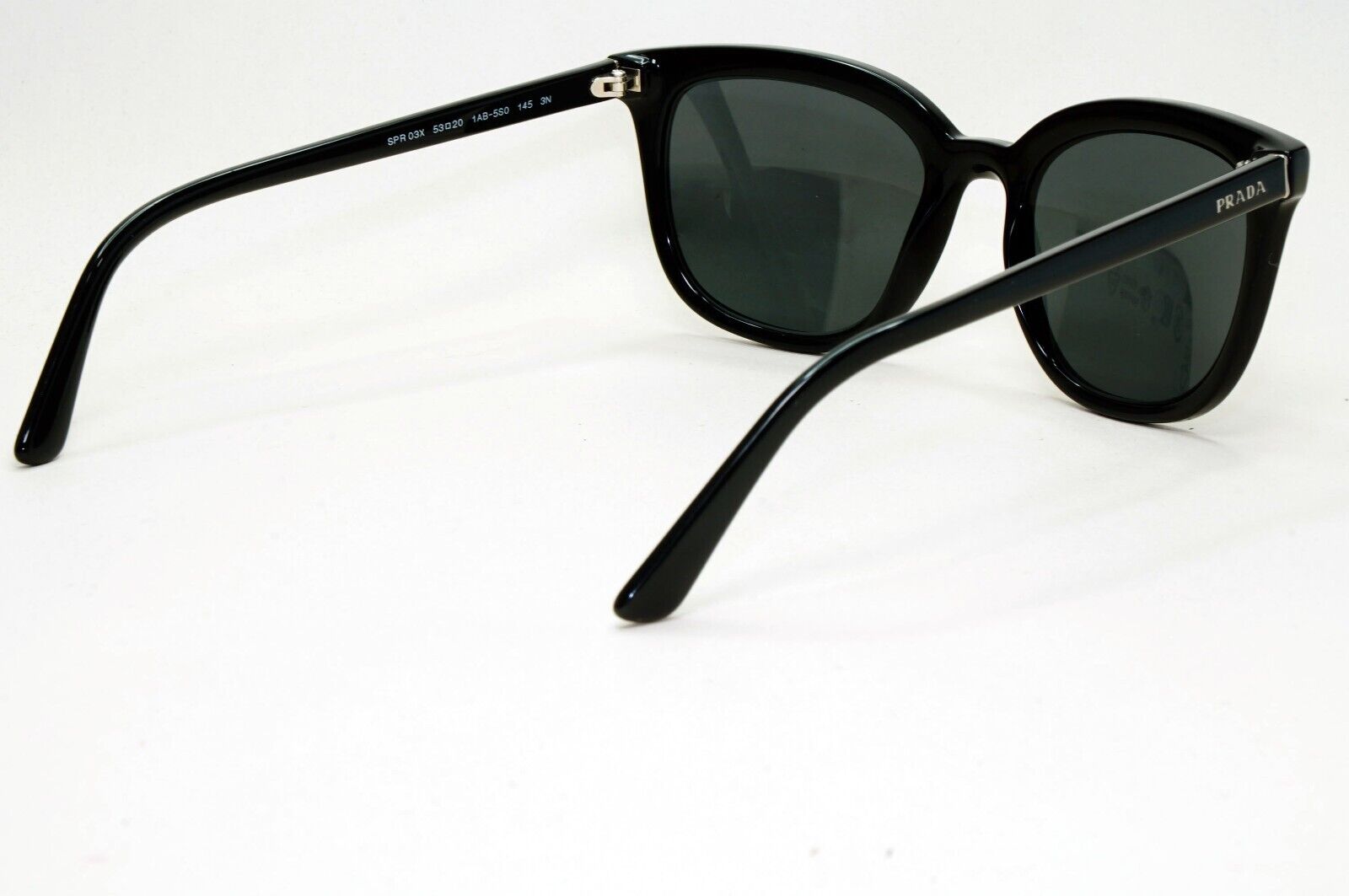 Prada Sunglasses 2020 Black Glosst Grey PR03XS SPR 03X 1AB-5S0 53mm 031124