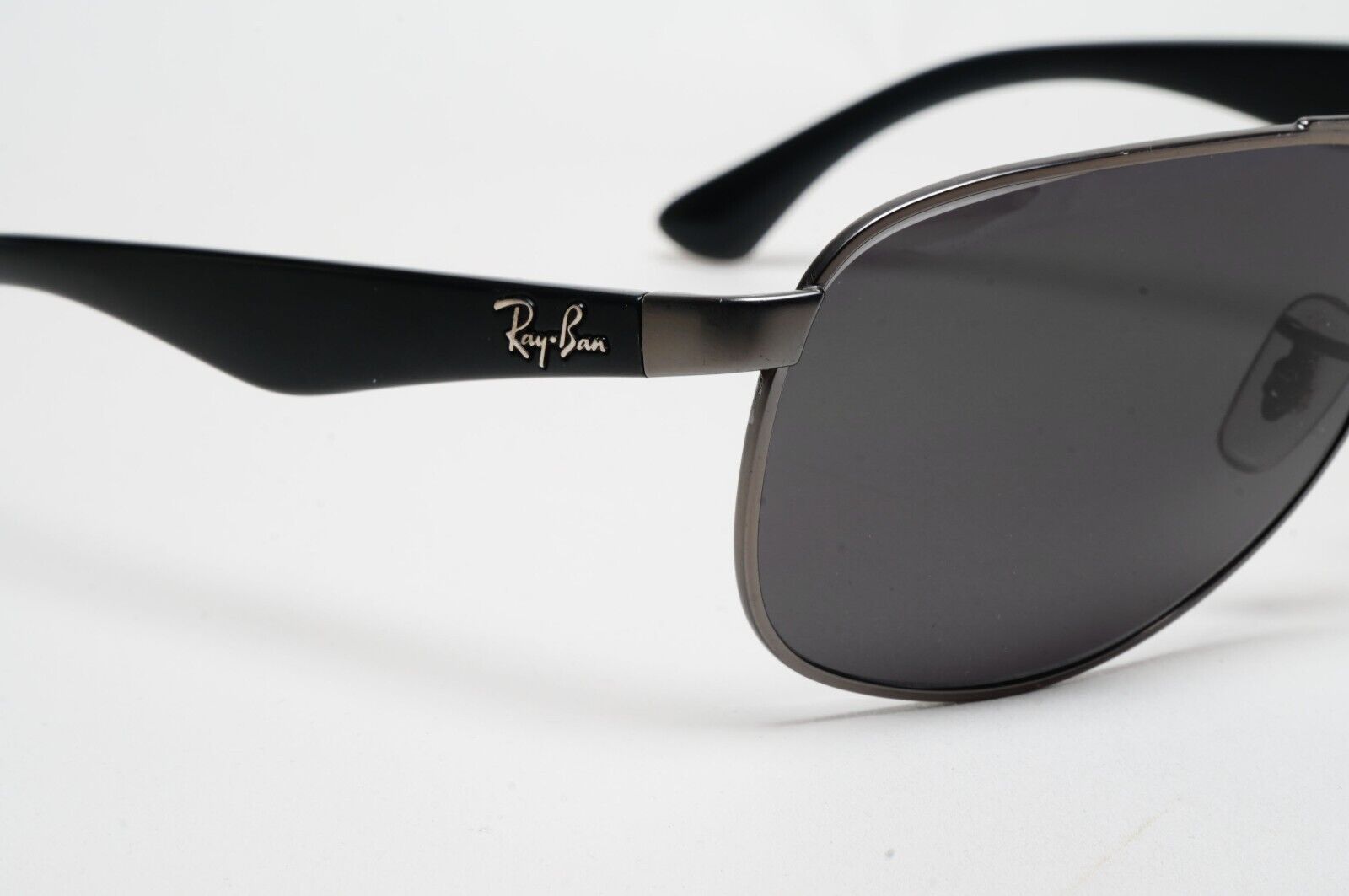 Ray-Ban Sunglasses with Custom Lenses Black Gunmetal Pilot RB 3502 029/71 211124