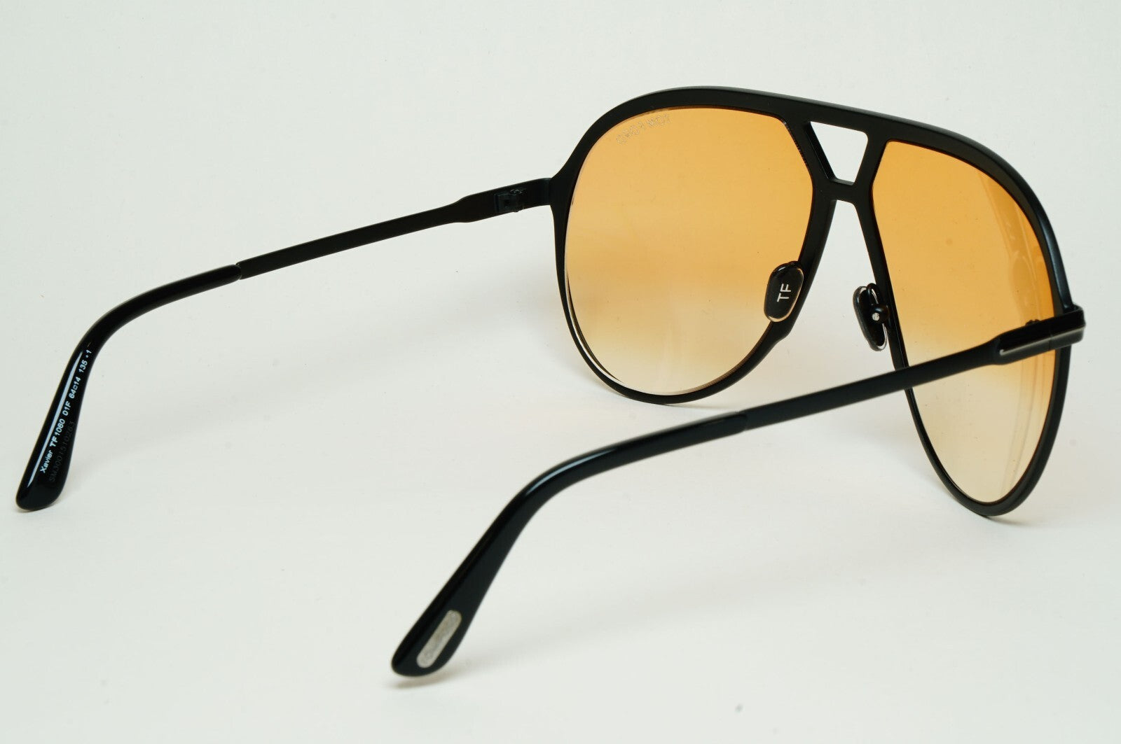 Tom Ford Sunglasses Xavier Black Yellow Large Pilot FT1060 TF 1060 01F [a]